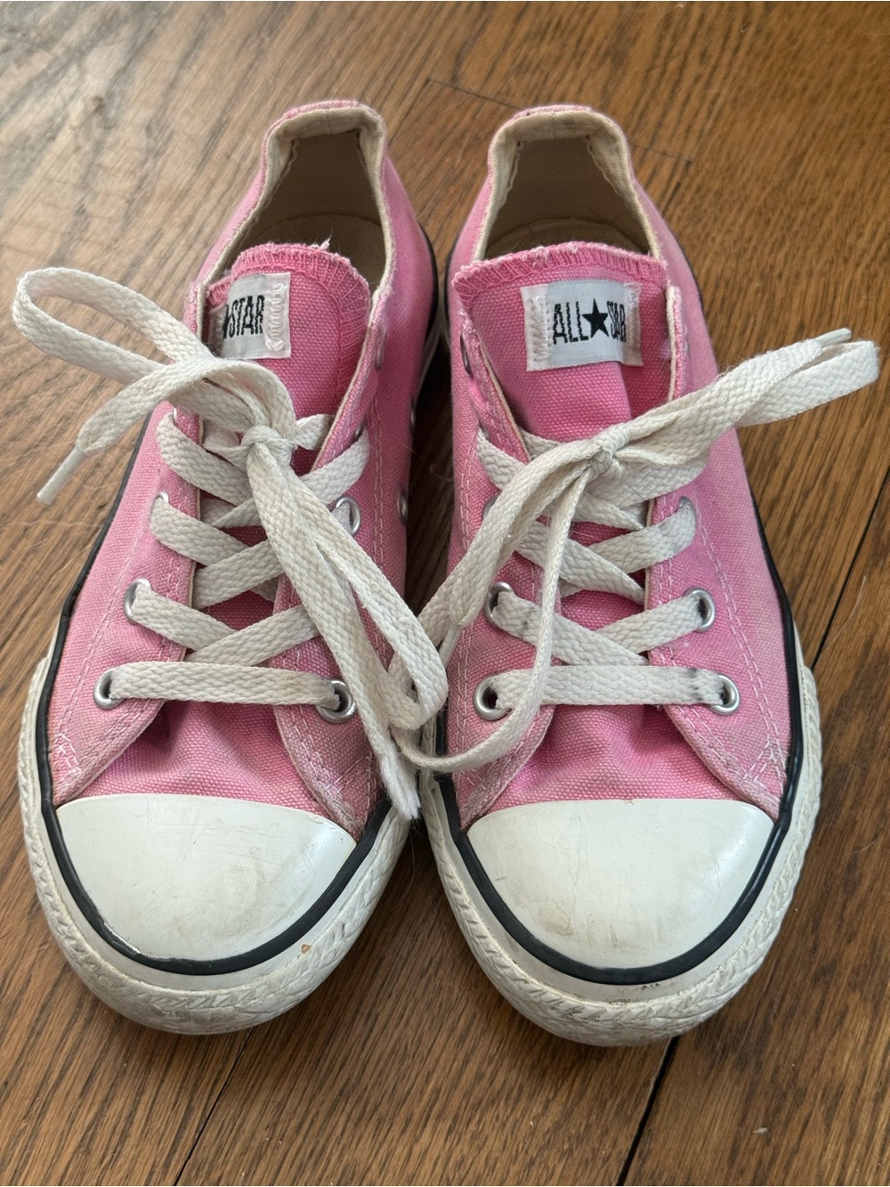 Converse Kids Pink Low-Top Canvas Sneakers